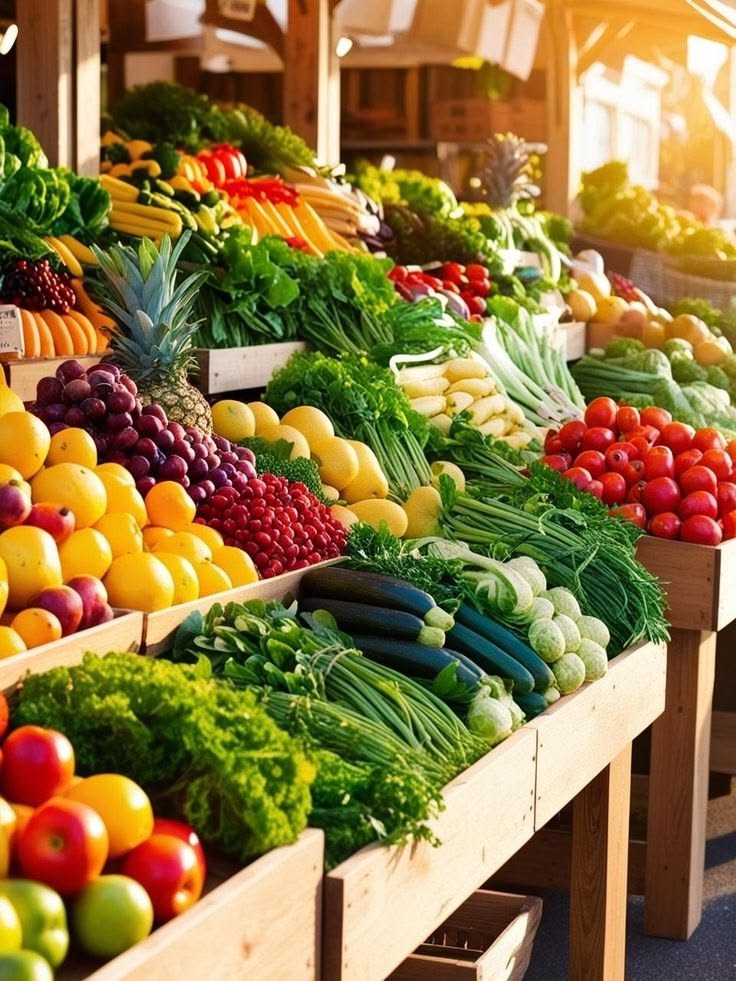 Fresh fruits and vegetables